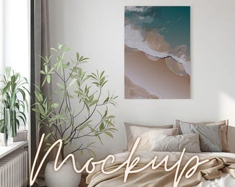 Bedroom Vertical Frame Mockup – DIN A Poster Display (PSD)