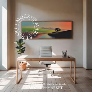 Skandinavisk rammodell – Horisontell panoramaposter, kontorsmiljö (PSD)