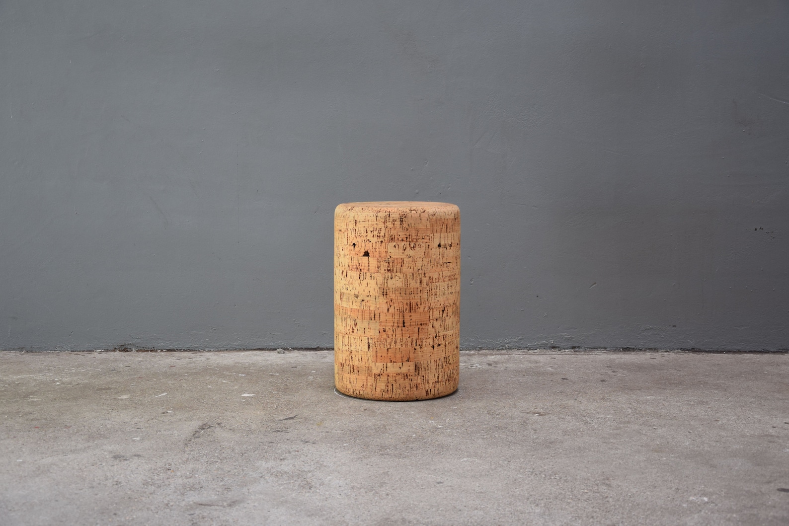 Solid Cork Stool 01 Cork Furniture Side Table Natural Etsy