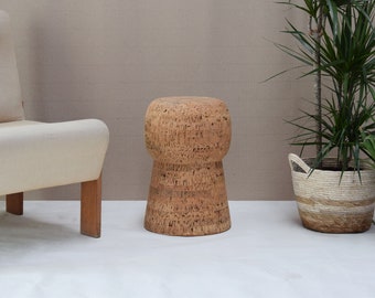 Solid Cork Stool 04 | Champagne Stool | Table Bouchon de Champagne | Wine Lover Decor | Tabouret | Side table | Bar stool | Christmas gift