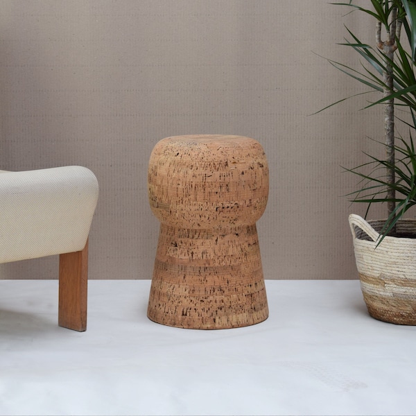 Solid Cork Stool 04 | Champagne Stool | Table Bouchon de Champagne | Wine Lover Decor | Tabouret | Side table | Bar stool | Christmas gift