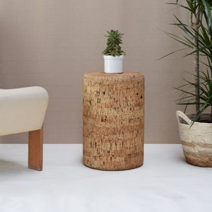 Solid Cork Stool 01 | Living room | Side Table | organic | Korkhocker | Barstool | Christmas gift | Barhocker | Sustainable Furniture