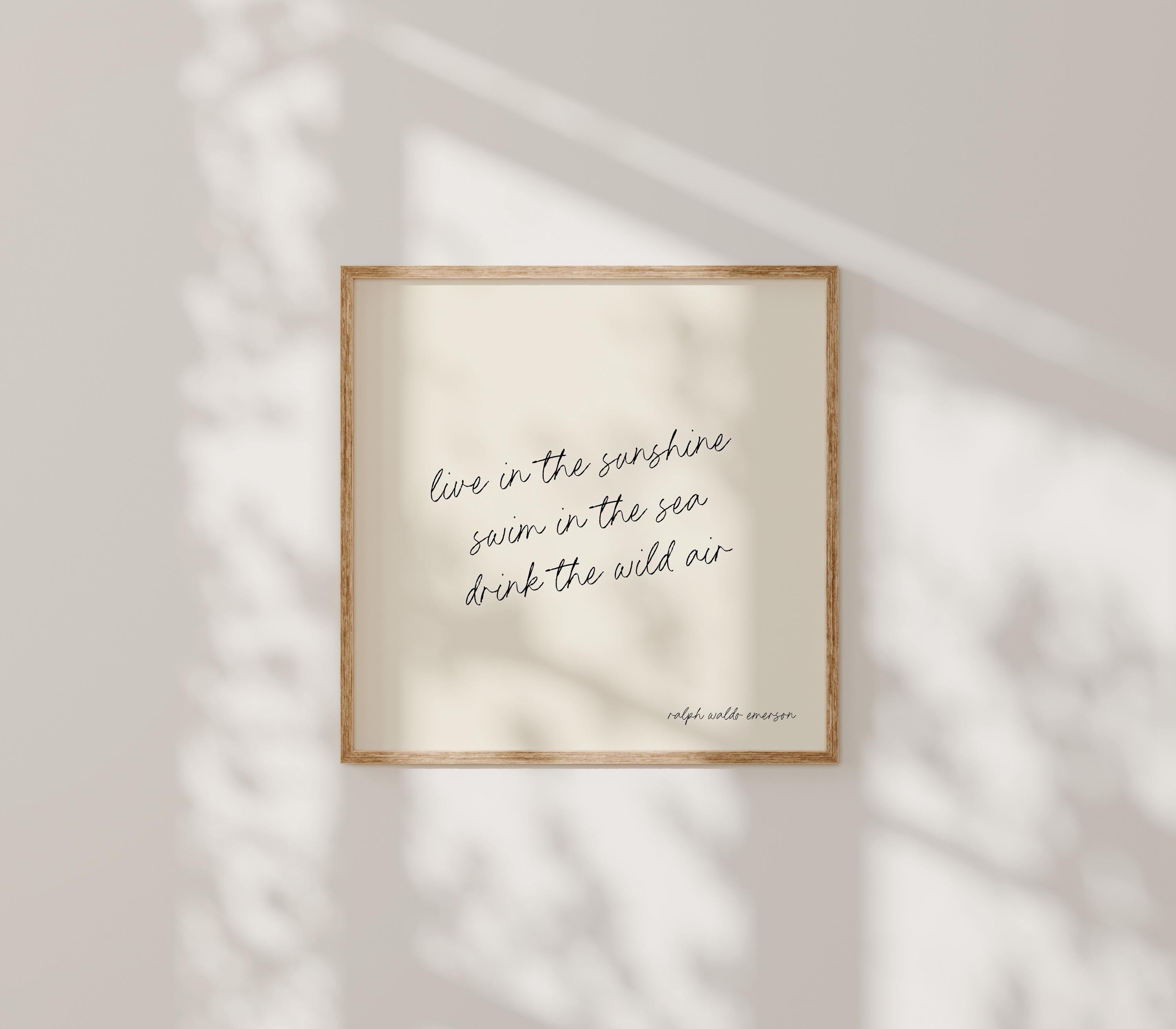 Ralph Waldo Emerson Quote Art Print | Minimalist Neutral Wall Art ...