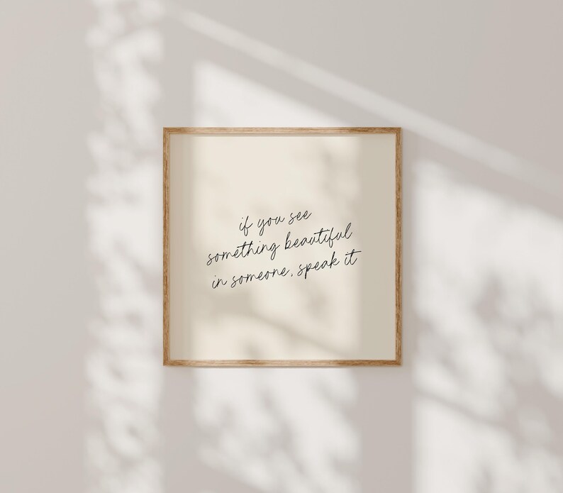 Picture of Inspirational Quote Art Print | Neutral Minimalist Typography Wall ...