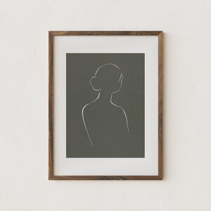 female figure print // female silhouette art // bathroom wall art // forest II