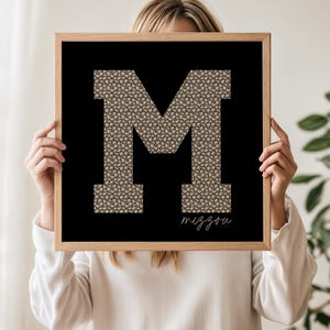 Mizzou Tigers Art Print | University of Missouri Basketball Football Tailgate | Dorm or Game Room Wall Art | Alumni, Grad, or Student Gift