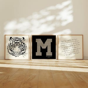 Mizzou Tigers Gallery Wall Set | University of Missouri Art Prints for Dorm, Game Room, or Tailgate | Gift for Alumni, Grads, or Students