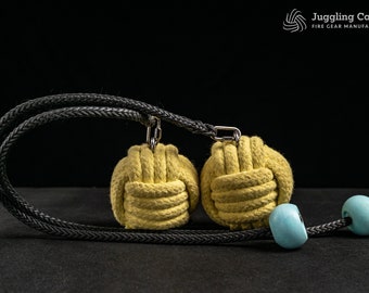 Monkey Fist Fire Poi - 100% Pure Kevlar - Ideal Fire Poi for Beginners