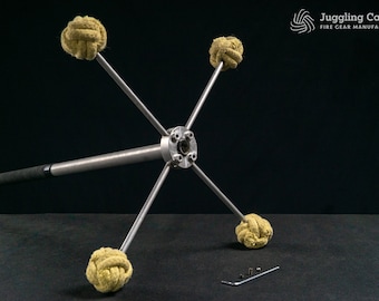 Dragon Staff - Fire and Practice Combo - 100% Pure Kevlar Wick - Flowbonacci and Gora