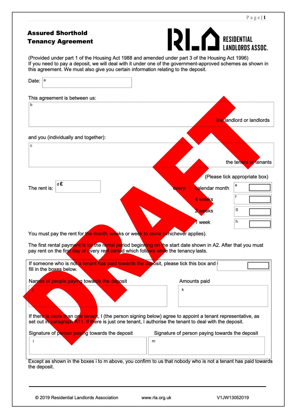New AST Room Only Tenancy Agreement Landlord Rental LEGAL Etsy