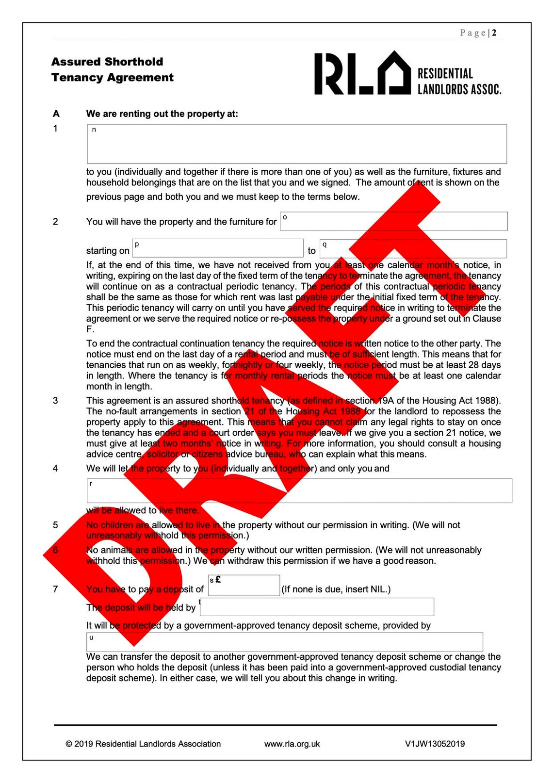 New AST Room Only Tenancy Agreement Landlord Rental LEGAL Etsy