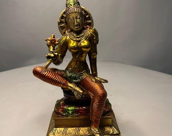 シヴァ・パールヴァティ像：インドの女神ムルティ、宗教的な室内装飾
