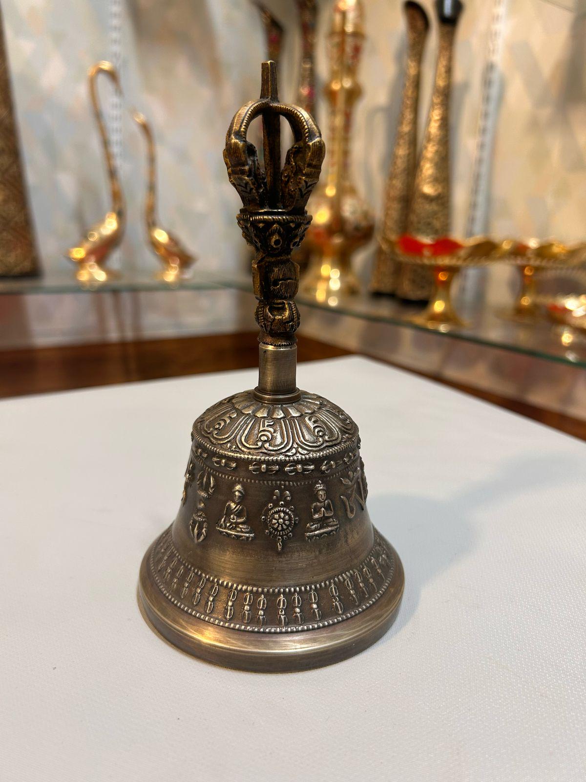 Asiatische Tempelglocke Windspiel - Handgefertigt In Thailand | Messing-Glocke 60mm