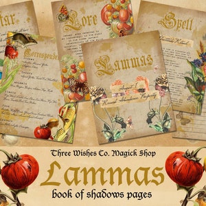 Lammas, Book of Shadows, Sabbath, Scrapbook, Witch Collage, Spell Book, Wicca, Pagan, Witchcraft, Collage, Junk Journal, Digital Download