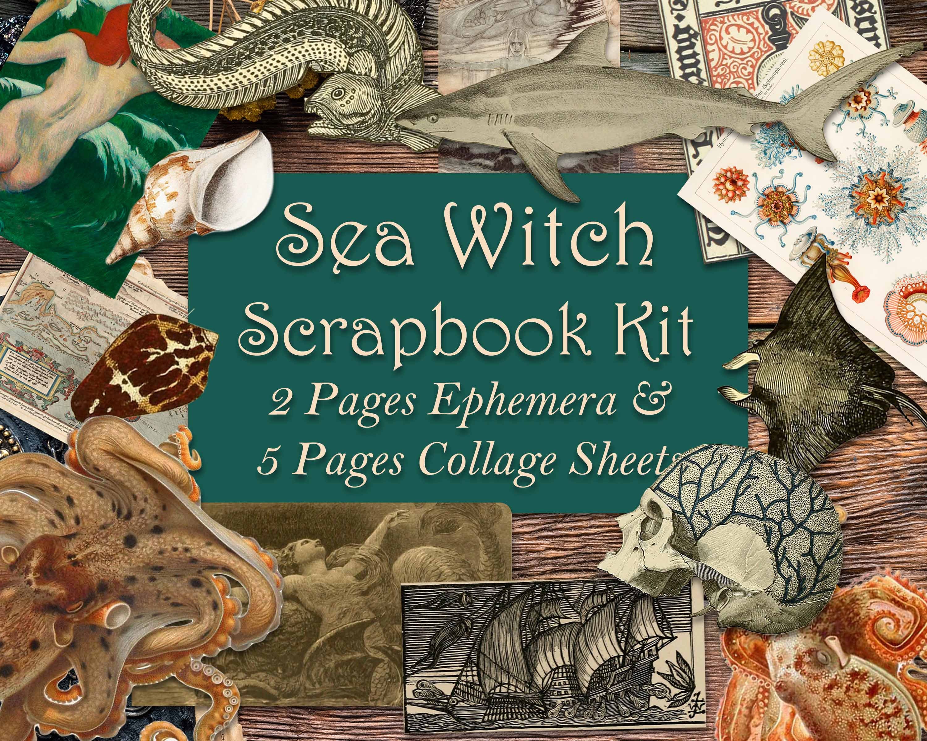 Deep Sea Fishing Scrapbook Page Kit