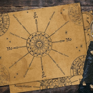 Printable Pendulum Board, Book of Shadows, Divination,Witchy Gifts, Dowsing, Wicca, Witchcraft,  Printable, Digital Download
