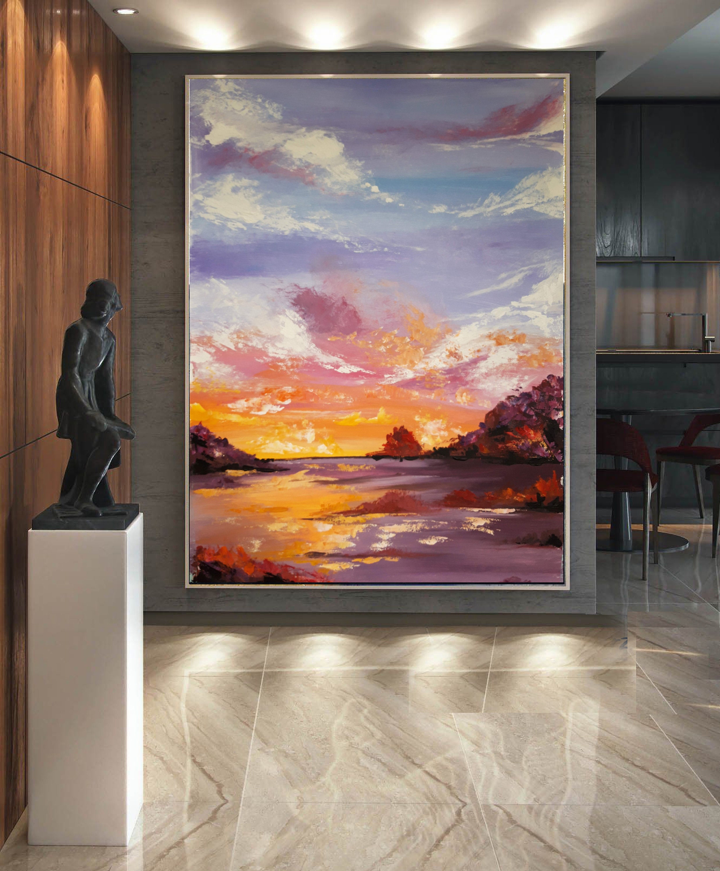 Large Landscape Abstract Painting Large Vertical Painting Abstract