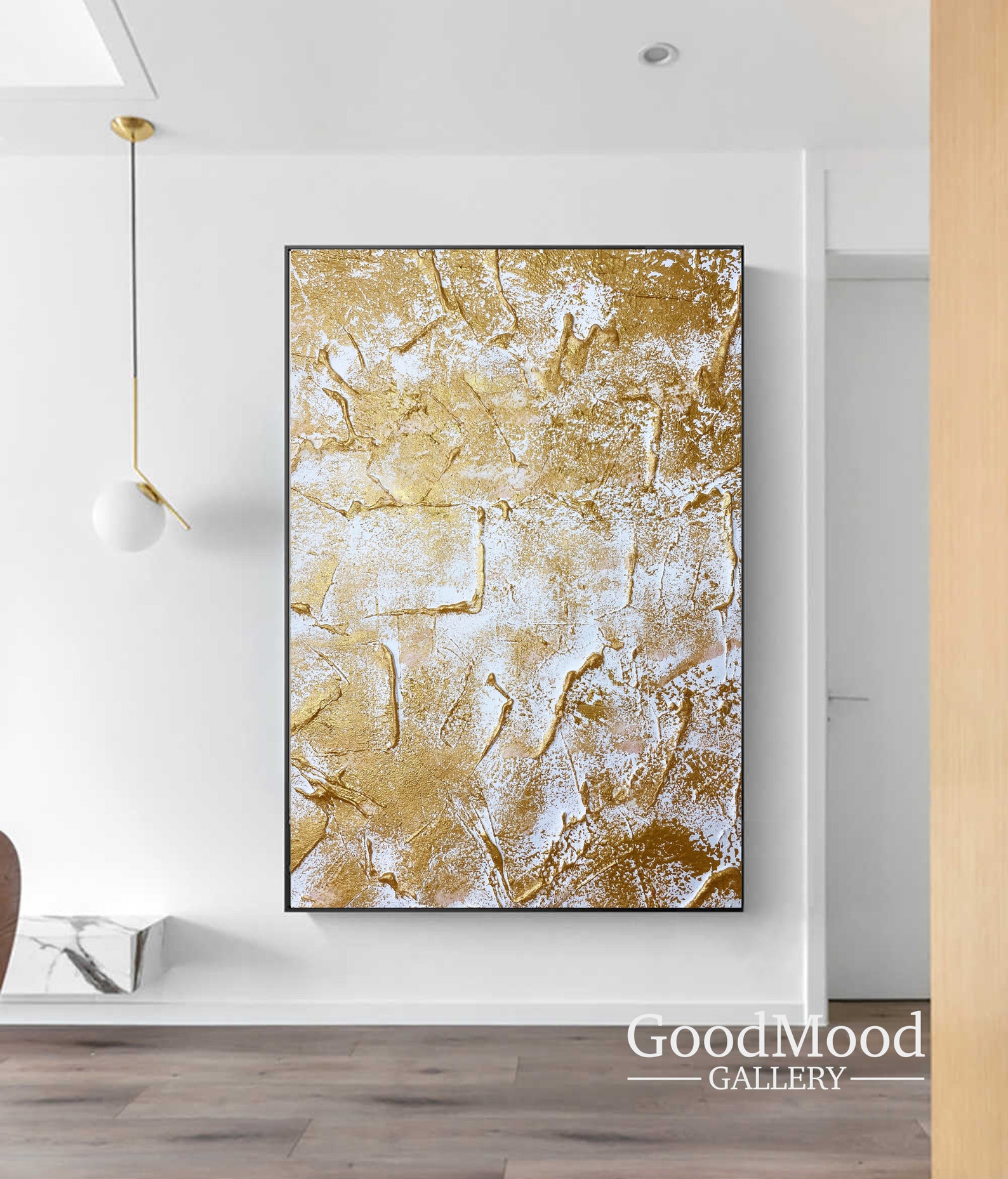 Gold Painting Original Large Canvas Art Abstract Canvas Etsy