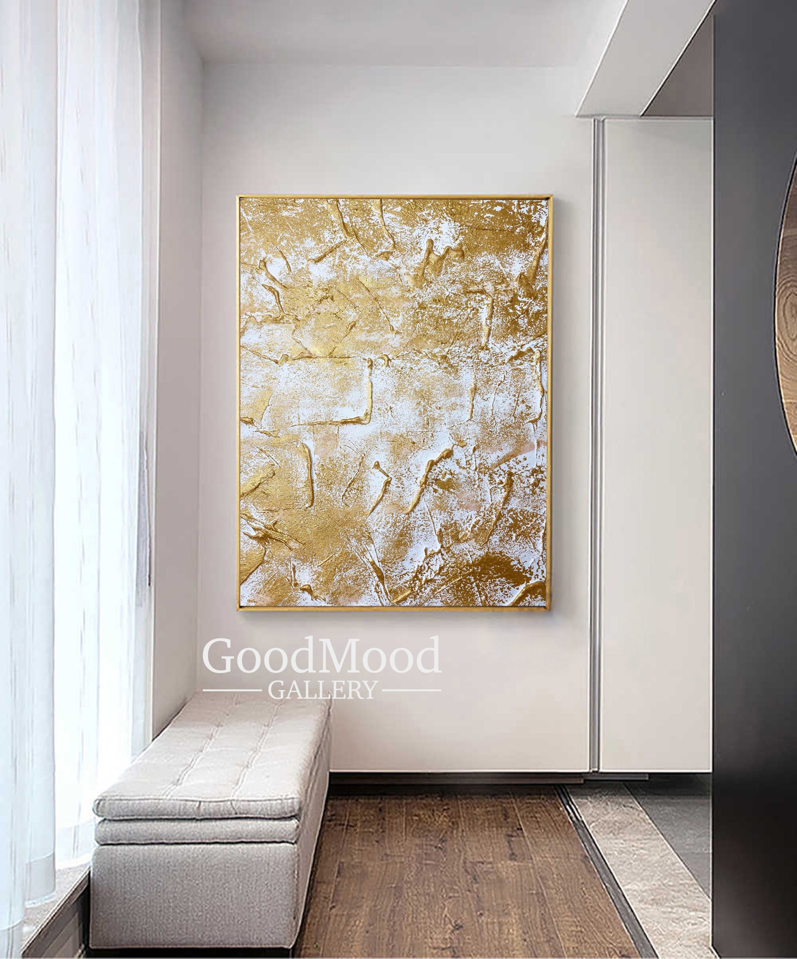 Gold Painting Original Large Canvas Art Abstract Canvas Etsy