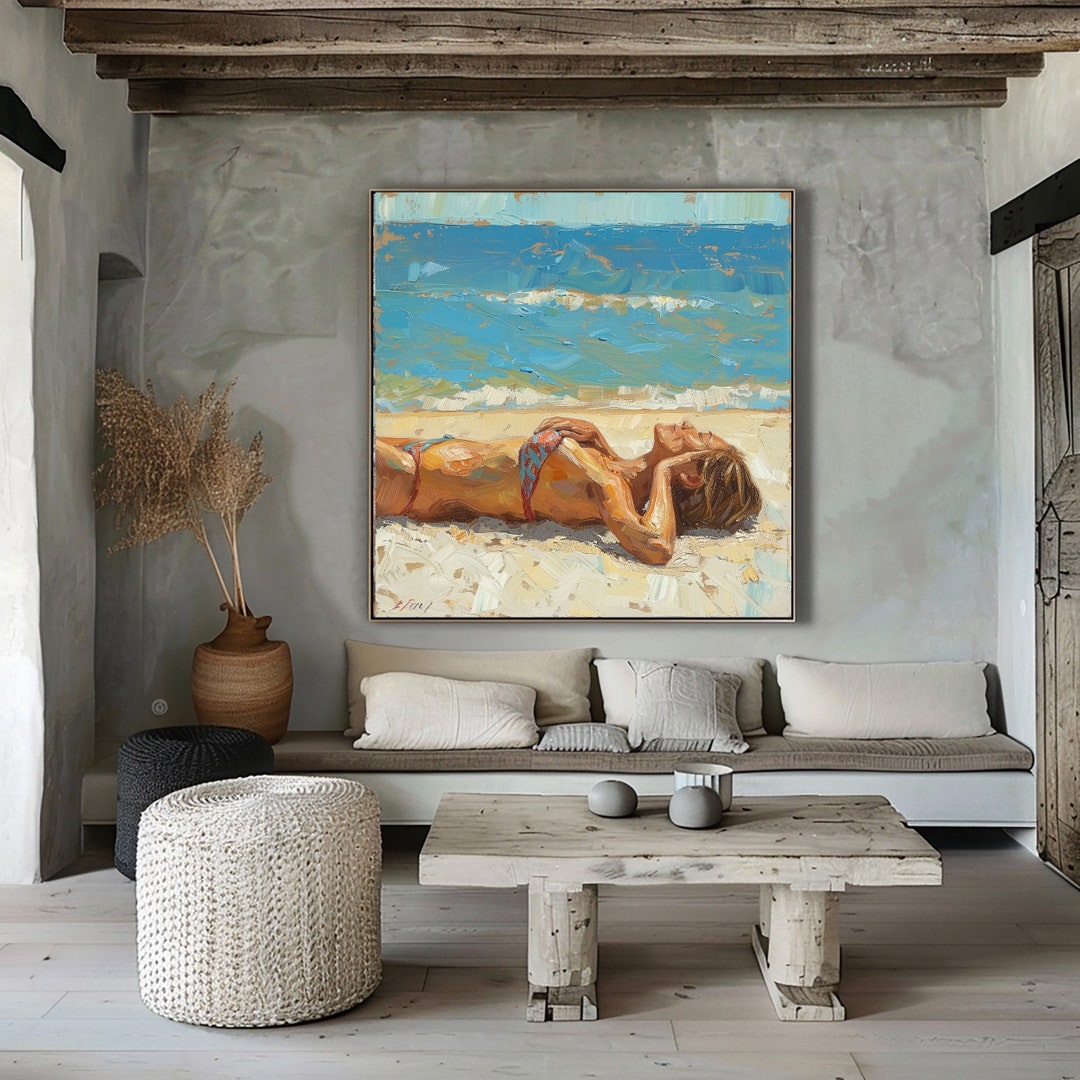Pause on the Beach Original Painting for Beach Lovers - Etsy