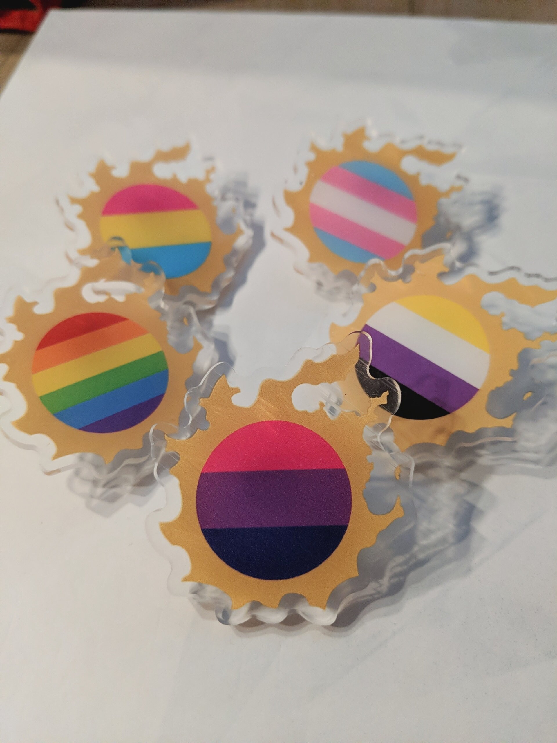 LGBTQA+ ffxiv Acrylic meteor pins