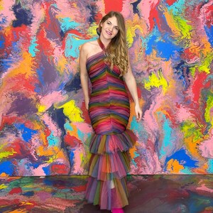 Rainbow Tulle Mermaid Dress image 8