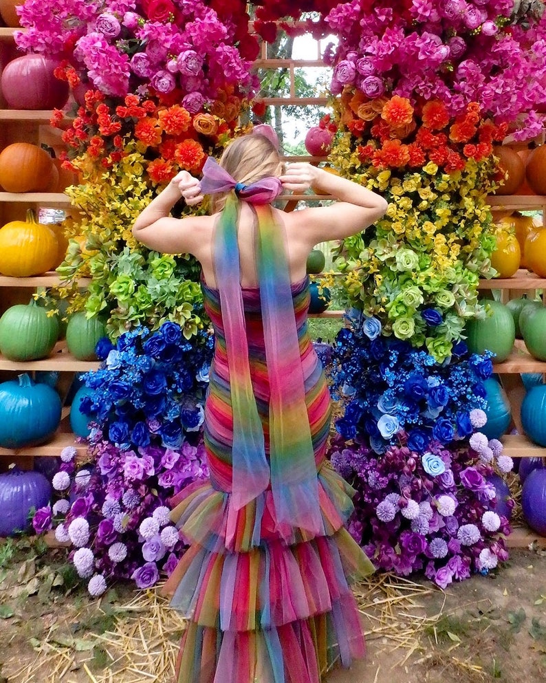 Rainbow Tulle Mermaid Dress image 3