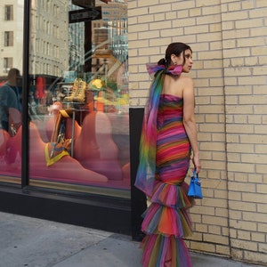 Rainbow Tulle Mermaid Dress image 5