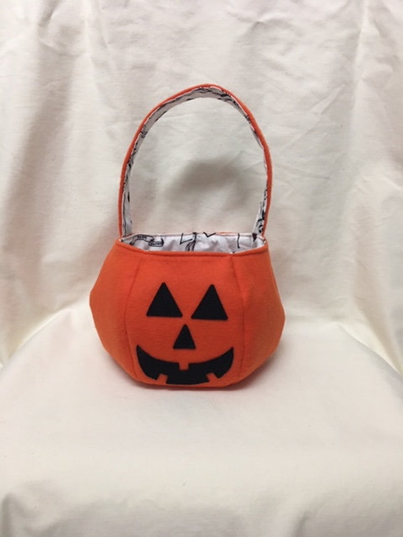 Trick or Treat Bag Bucket Basket Pumpkin Jack O Lantern Halloween holiday candy holder Jack Skellington Nightmare before christmas reusable