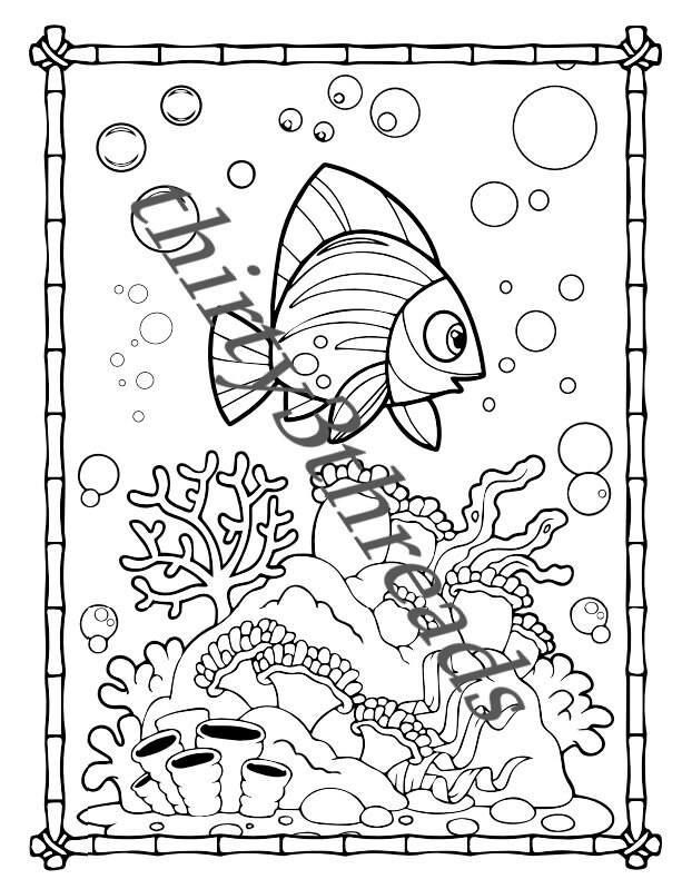 Colors of the Sea Printable Coloring Book - Etsy