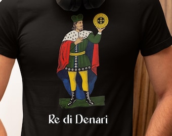 UNISEX Italian Sicilian Scopa Playing Cards T-shirt, Italy Lovers T-Shirt, Vintage Italian Aesthetic, Travel Souvenir, Italia Pride Tee.