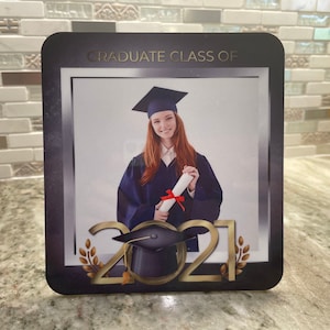 Personalized Graduation Photo frame , Graduation Gift 2021, Custom Grad frame, Senior Graduation Gift, High School, Diploma, Class of 2021