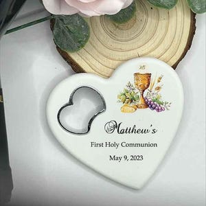 Personalized First Holy Communion bottle opener magnet, First Holy Communion Favors, Communion Favors, Custom Favors