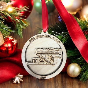 Personalized Airport Diagrams Map, Airspace,  Aviation Gifts, Pilot gift, pilot ornament, Airplane Ornament.