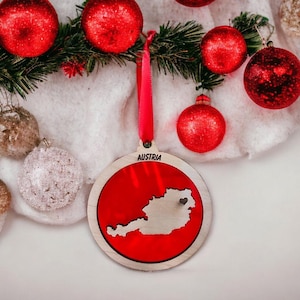 Personalized Austria Ornament, Austria Christmas Ornament, Austria Travel Souvenir, Vacation ornament, Austria Souvenir, Study Abroad