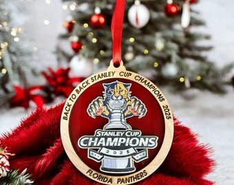 Florida Panthers Stanley Cup Champions Ornament: 2025 Back to Back Winner