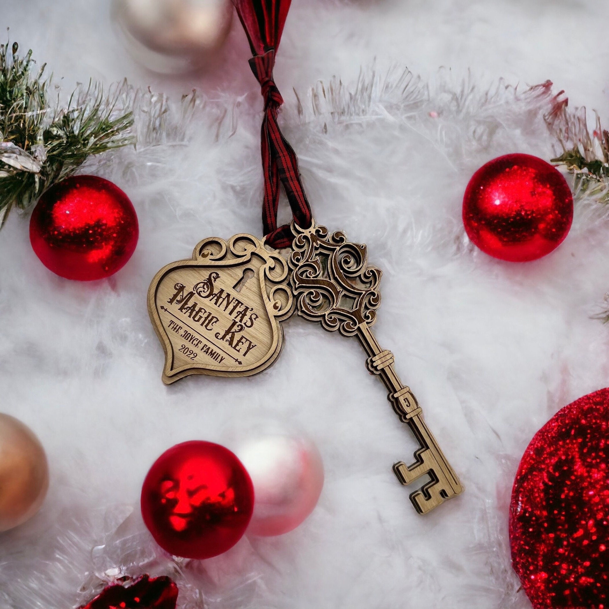 Personalised Magical Santa Key Christmas Decoration Tradition
