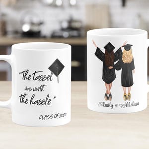 Taza de café de graduación personalizada, regalo de graduación 2020, taza de graduación personalizada, regalo de graduación de último año, graduado de la escuela secundaria, diploma, clase de 2020
