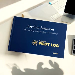 Personalized Pilot Log Book, Aviation Lovers, The Standard Pilot Log ASA-SP-57, Pilot Journal,  Log Book for Professional & Student Pilots