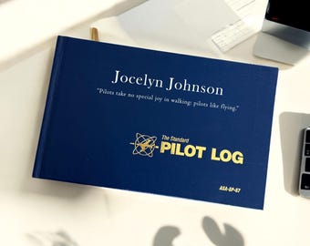 Personalisiertes Pilot Log Buch: ASA-SP-57 Standard Aviation Journal