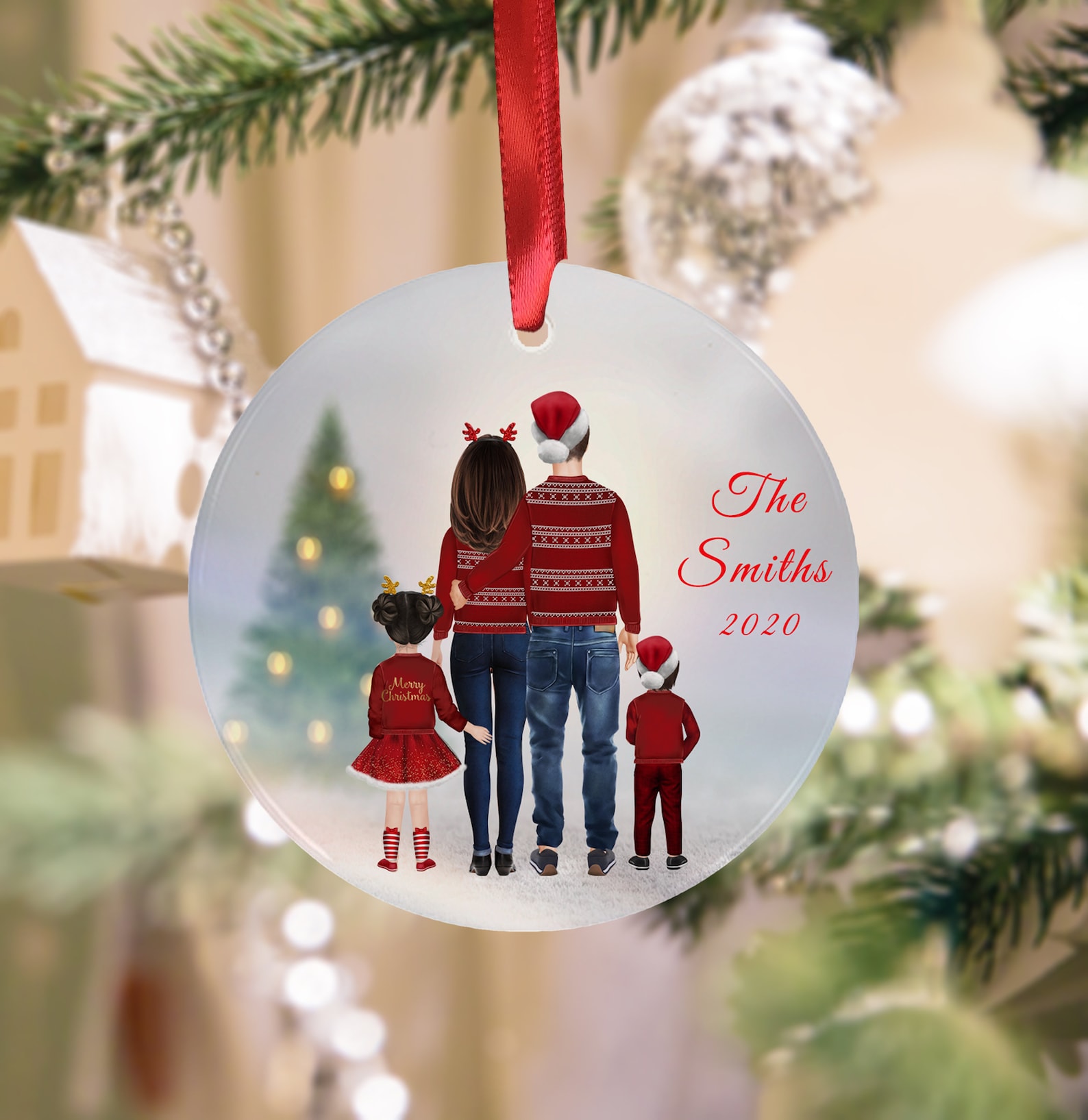 Personalized Family Christmas Ornament Wedding Christmas Etsy