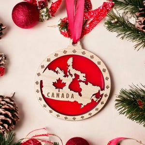 Décoration personnalisée du Canada, décoration de Noël du Canada, décoration du Canada, souvenir de voyage, décoration de vacances, souvenir du Canada.
