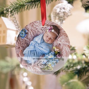 Personaliseerde Mijn van het babyornament van Eerste Kerstmis de Herinnering van het Ornament van Kerstmis van het huwelijk, het Ornament van Kerstmis, het Ornament van de Douane.
