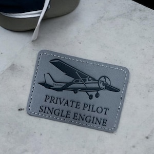Personalisierter Privatpilot Lederpatch, Cessna 172 Patch, Beanie Patch, Strumpf Patch Rucksack Patches, Pilot Hut Trucker Hut Patch Pilot