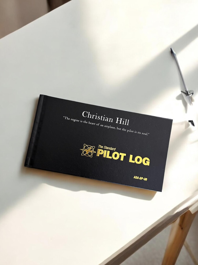Personalized Pilot Log Book, Aviation Lovers, the Standard Pilot Log ...