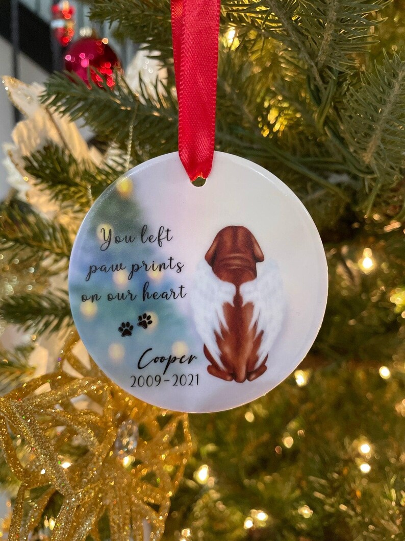 Personalized Pet Memorial Ornament, Memorial Dog Keepsake Ornament ...
