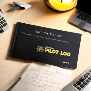 Personalized Pilot Log Book, Aviation Lovers, The Standard Pilot Log ASA-SP-30, Pilot Journal,  Log Book for Professional & Student Pilots
