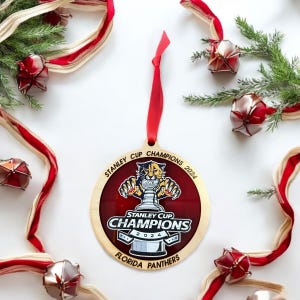Florida Panthers Stanley Cup Champions  Ornament, Florida Panthers Christmas Ornament, Stanley Cup Winner 2024