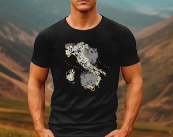 Vintage Italien Landkarte T-Shirt: Italienischer Stolz Reise-Andenken