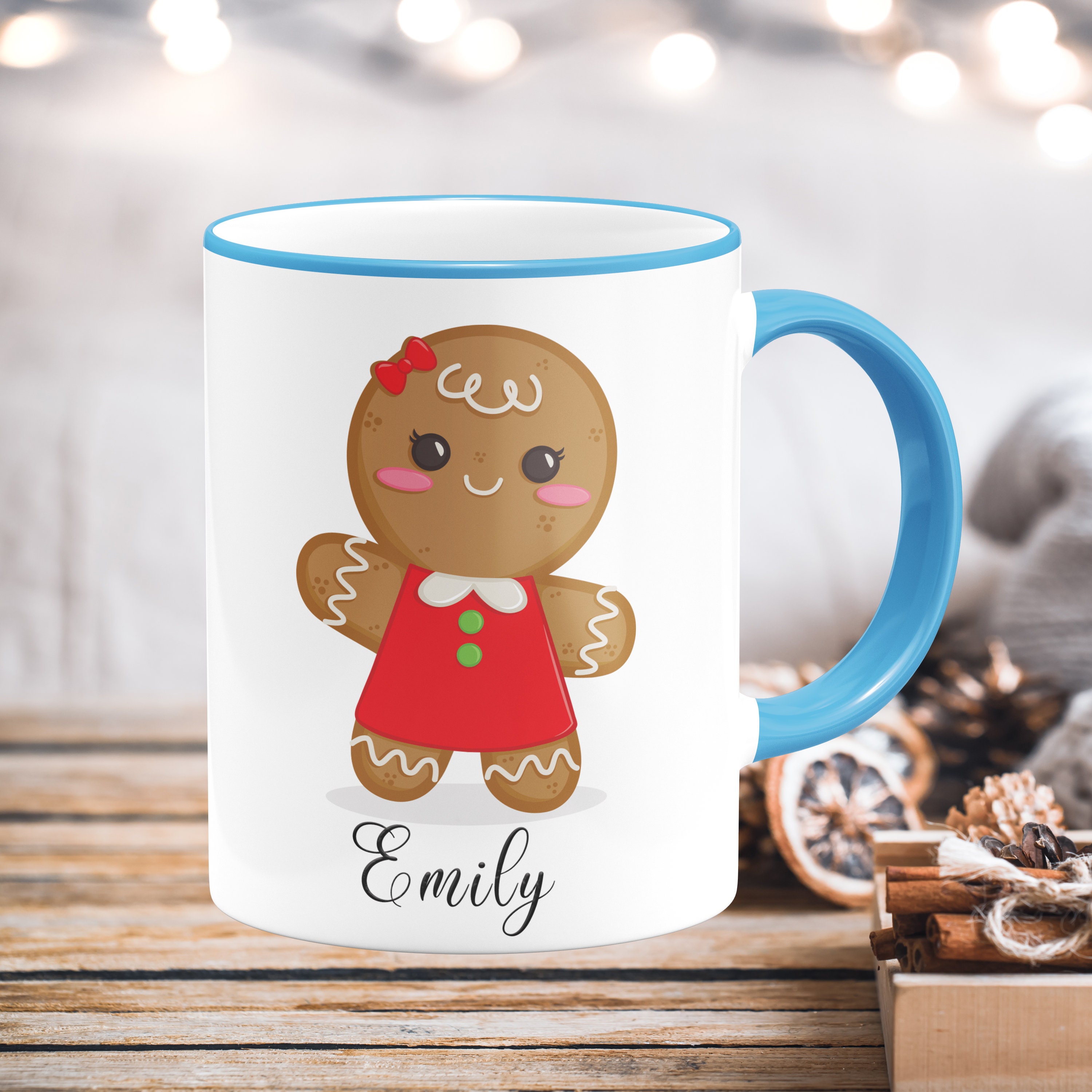 Personalized Christmas Gingerbread Man Mug - TeeNavi
